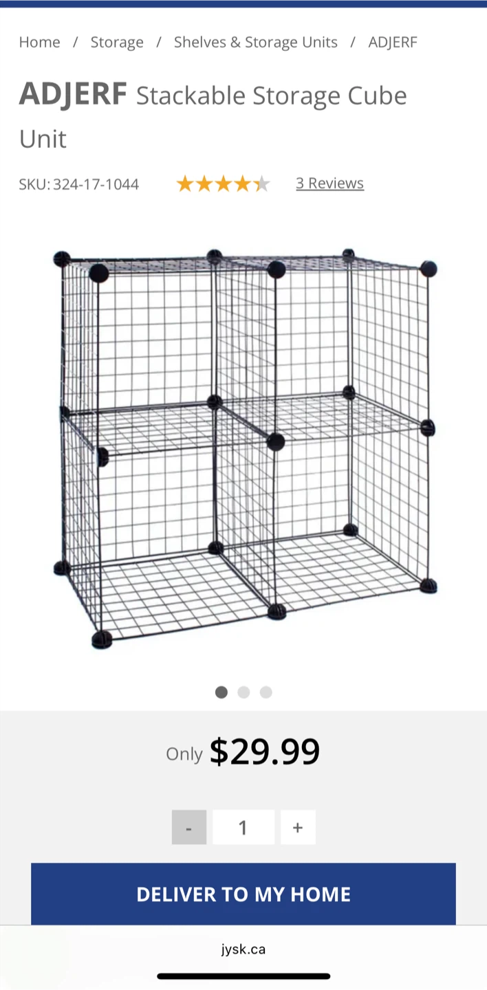 Stackable Wire Storage Cube - New in Box!