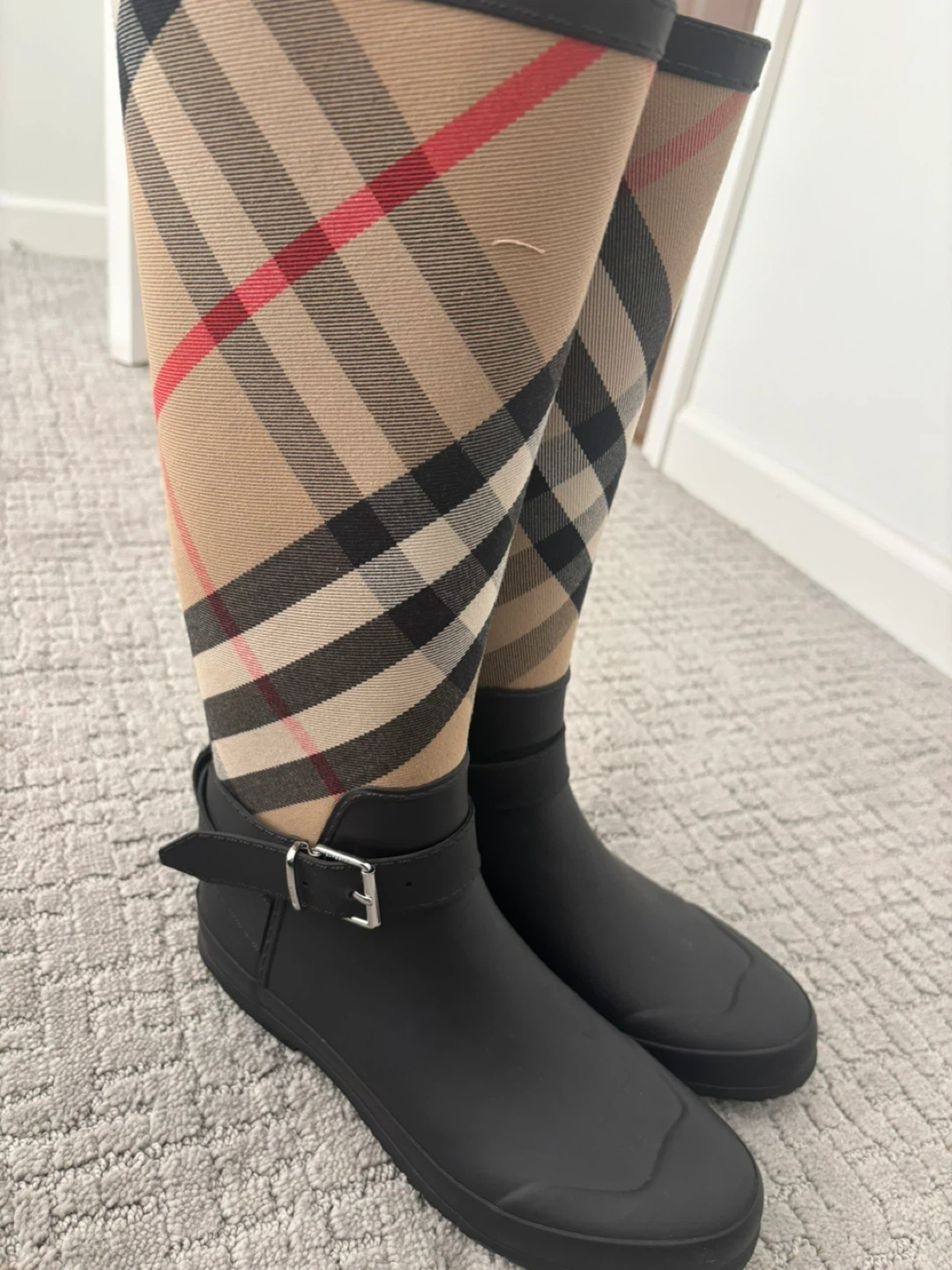 Burberry Check Rain Boots - Size 39