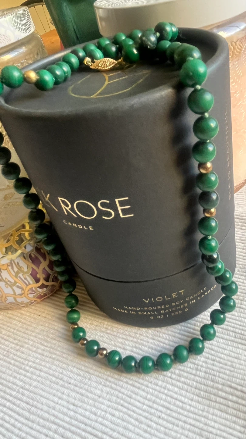 Malachite & Gold Necklace
