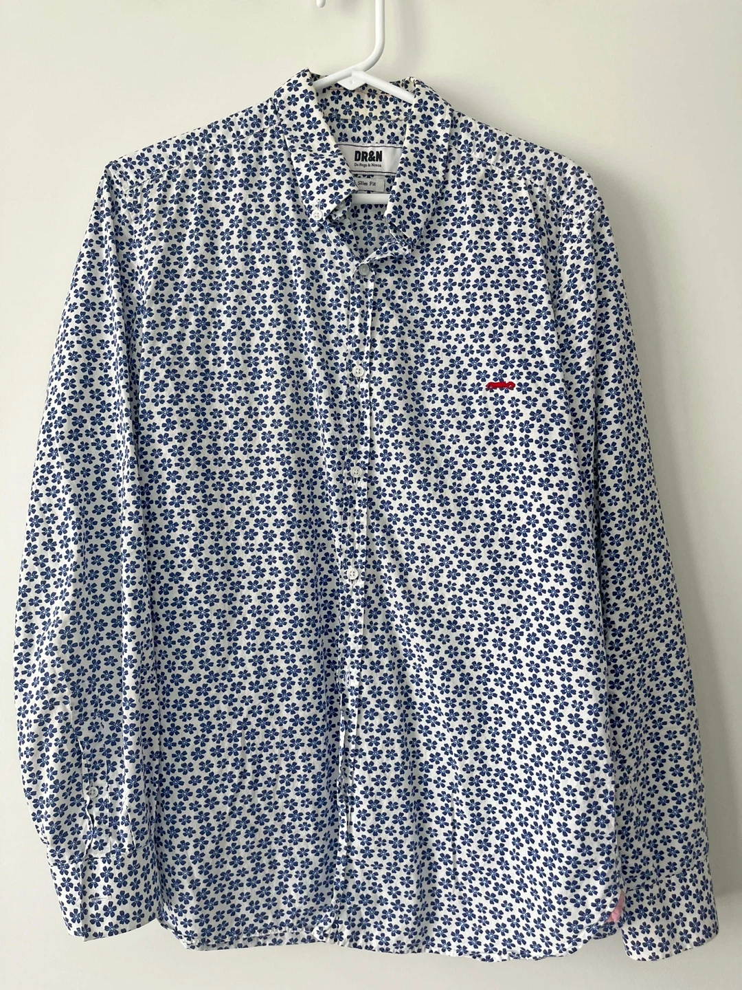 Men’s Long-sleeve Floral Shirt – Size Medium - photo 3