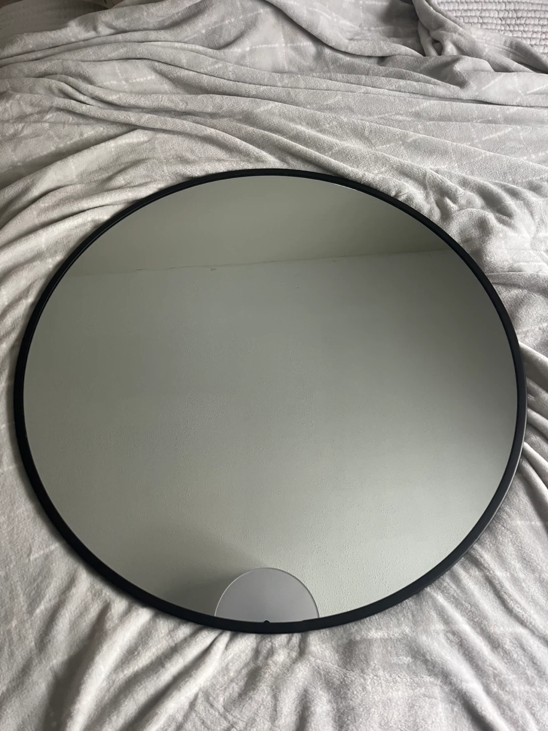 Round Wall Mirror - Black Frame