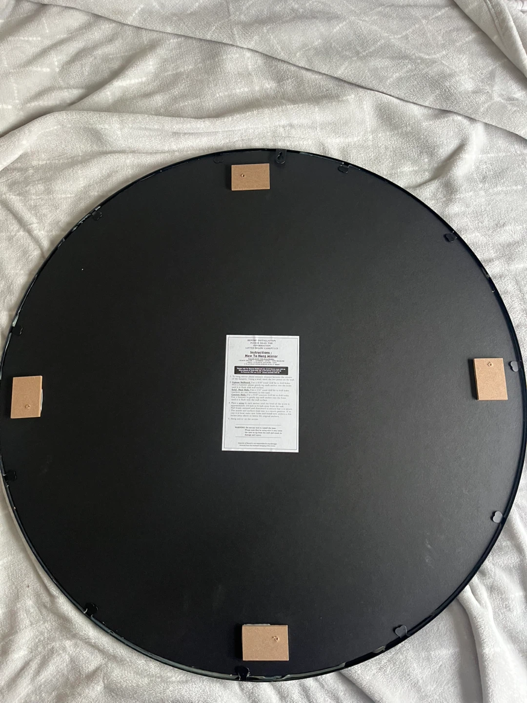 Round Wall Mirror - Black Frame - photo 3