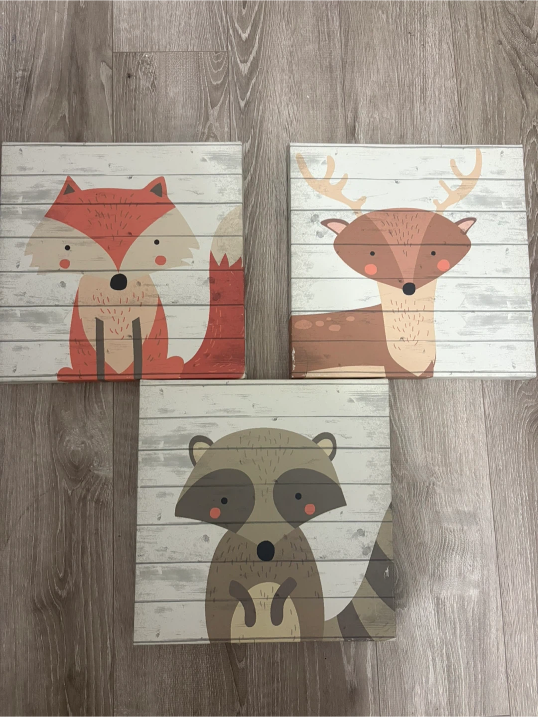 Woodland Animal Wall Art - Set of 3