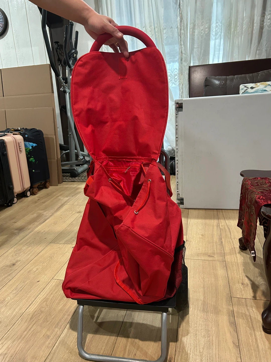 Red Shopping Trolley Cart