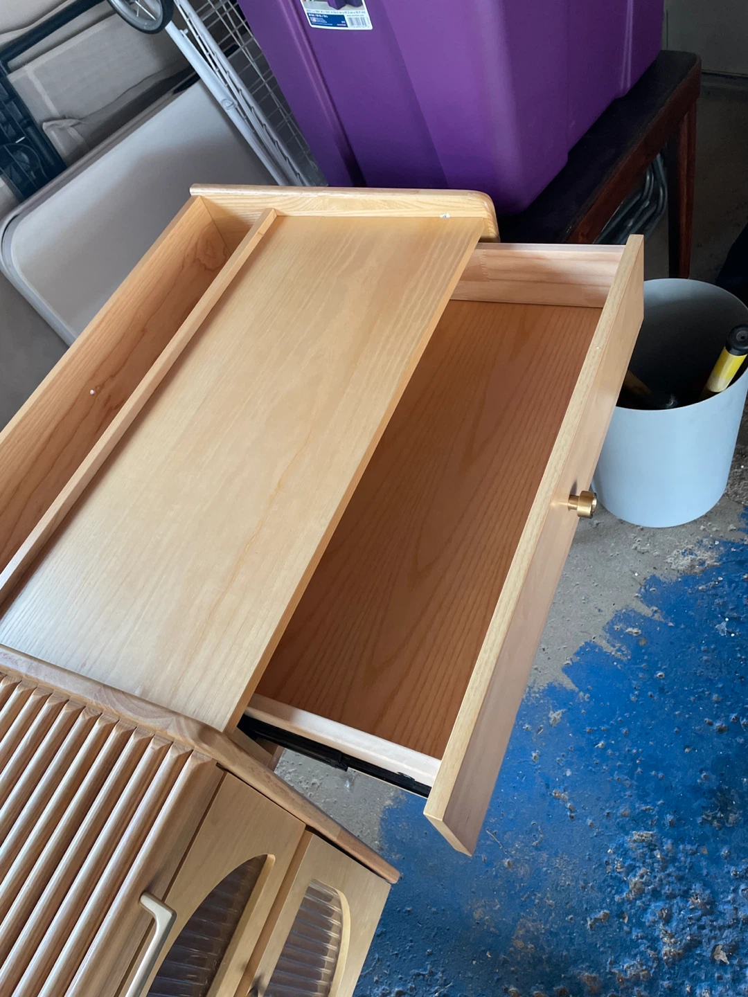 Wooden Side Table with Drawers - photo 3