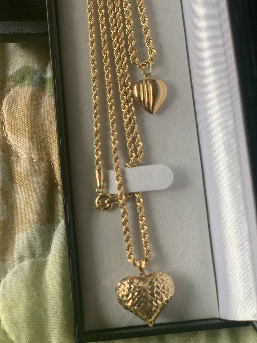 Gold Heart Pendant Necklace & Bracelet Set - photo 3