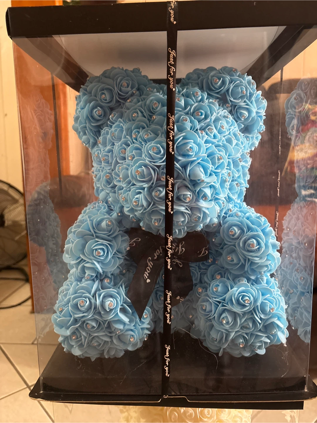 Rose Bear - Light Blue