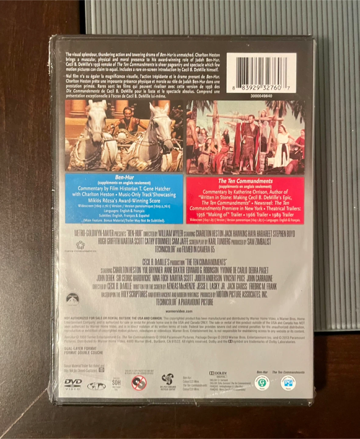 Ben-Hur & The Ten Commandments Double Feature DVD Sealed - photo 2