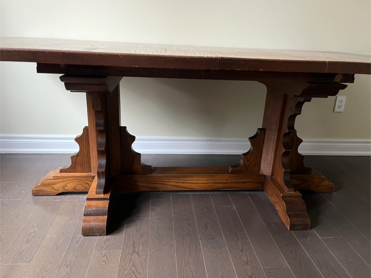 Extendable Hardwood Dining Table - photo 2