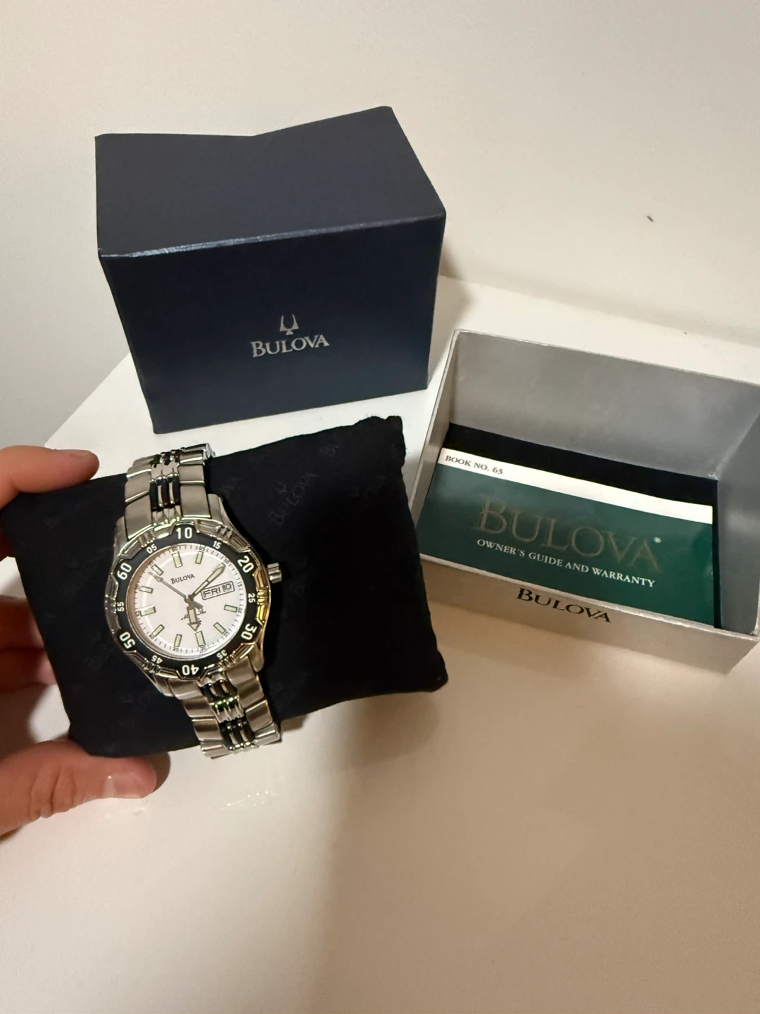 ⌚️BULOVA Marina Star Quatz 100m White Dial Diver Men’s Watch - photo 4