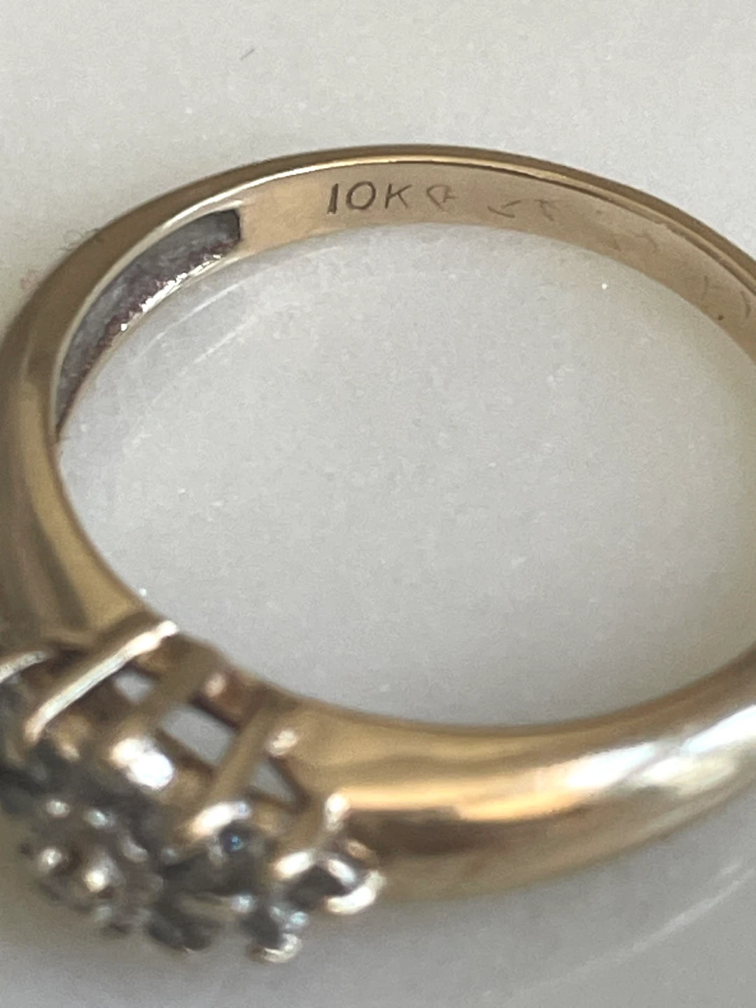 Vintage solid gold Natural diamond ring - photo 4