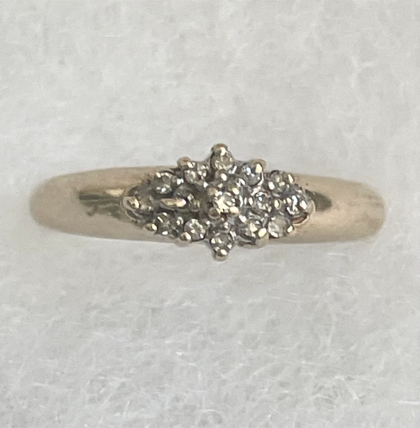 Vintage solid gold Natural diamond ring - photo 5