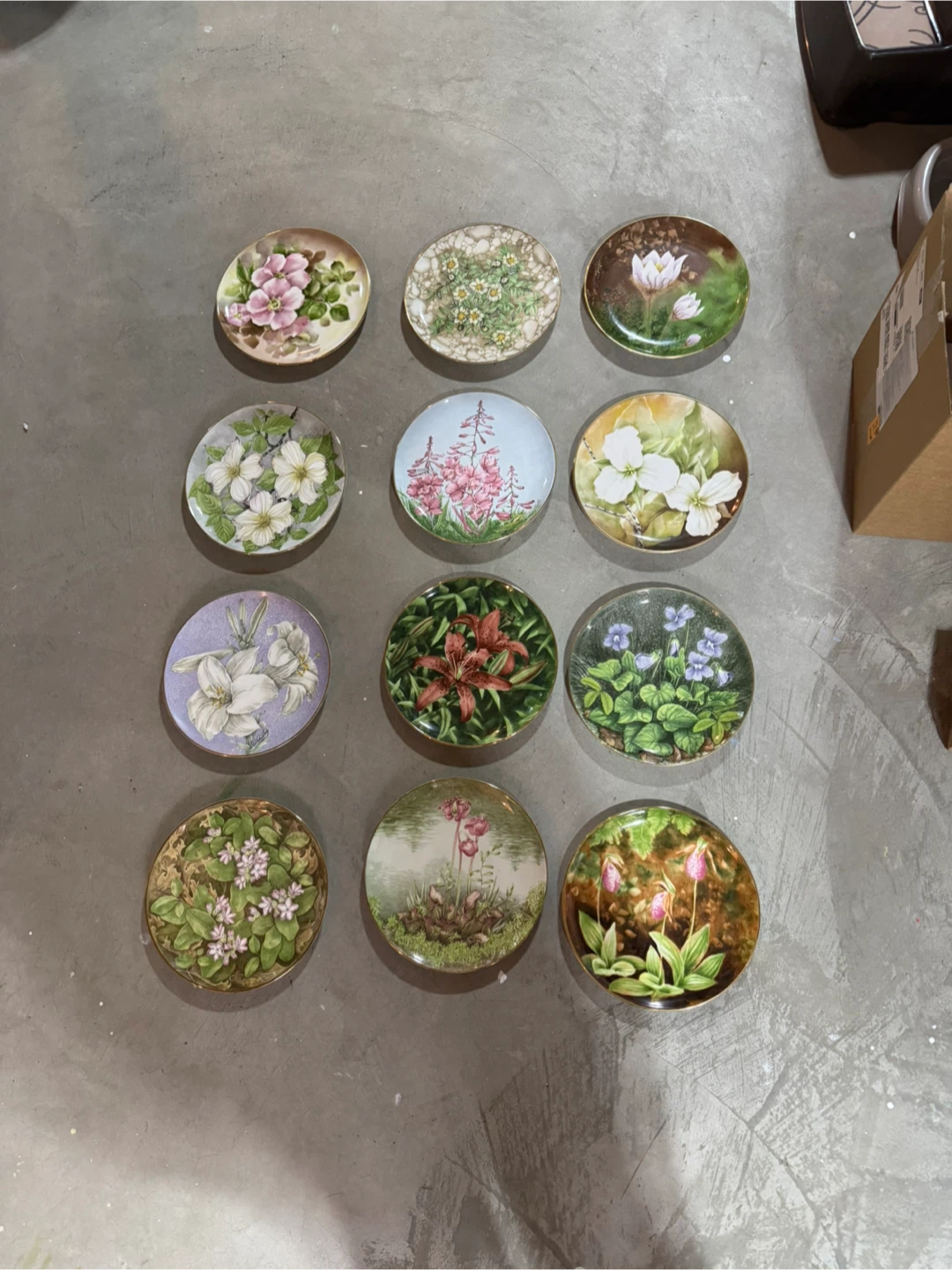 Winifred Norris Provincial Flower plate collection