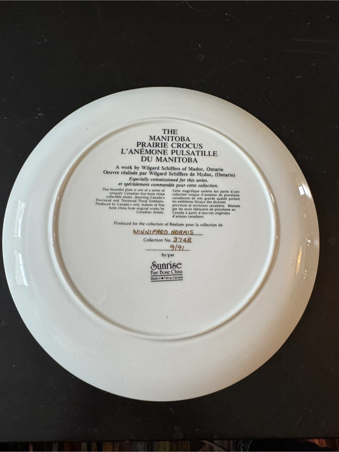 Winifred Norris Provincial Flower plate collection - photo 3