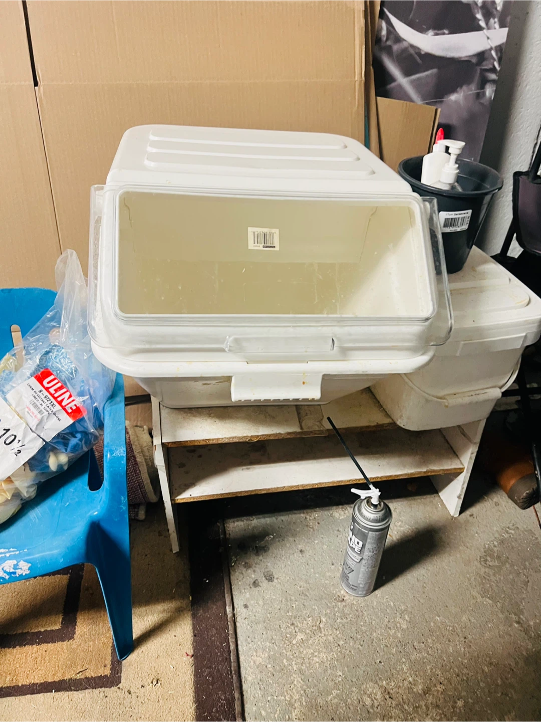 White Storage Bin with Lid
