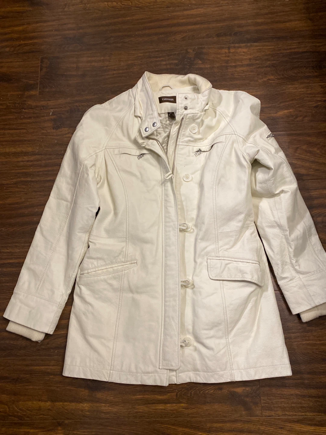 Danier White Leather Jacket - Size S - photo 2