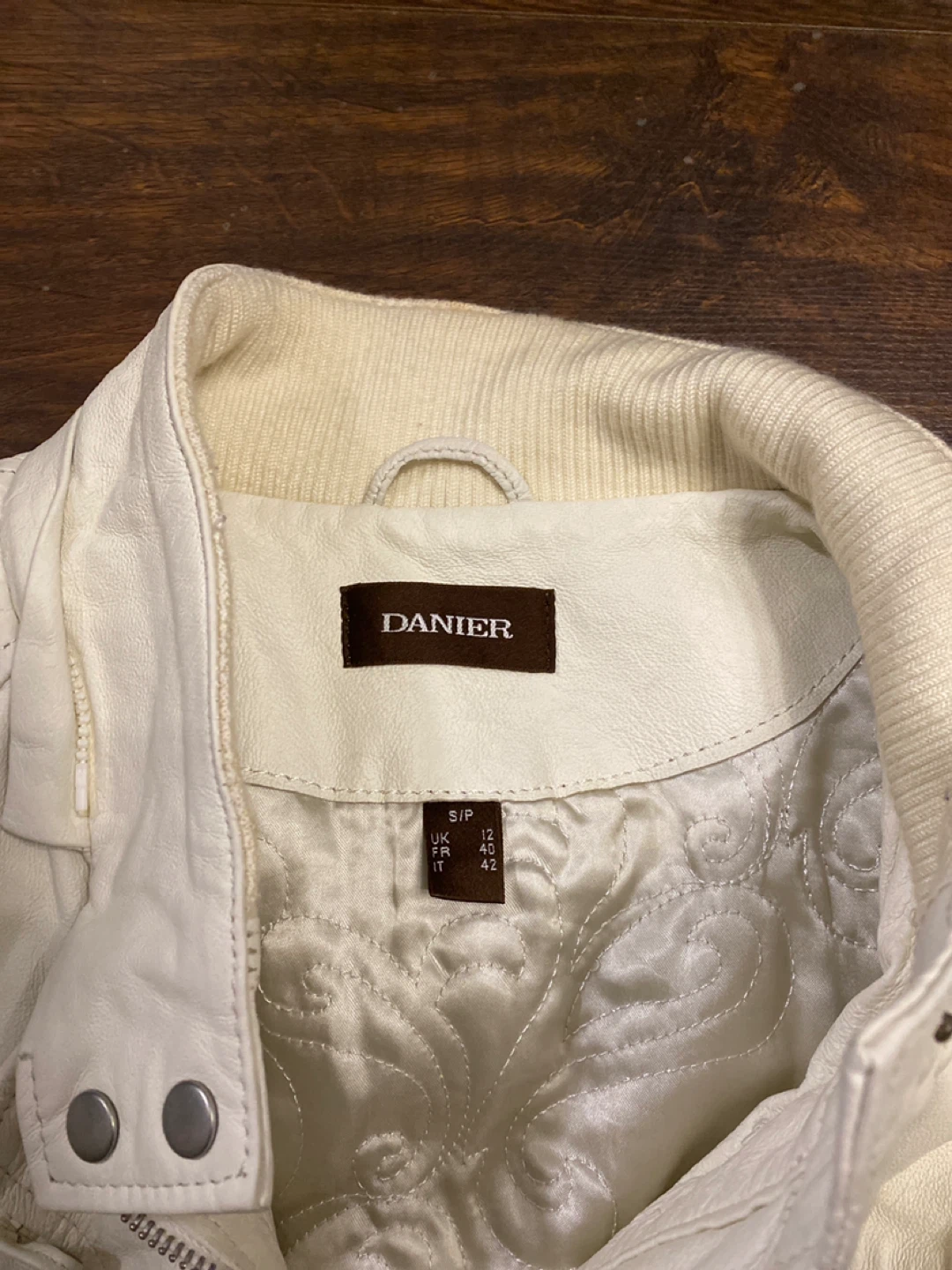 Danier White Leather Jacket - Size S - photo 3