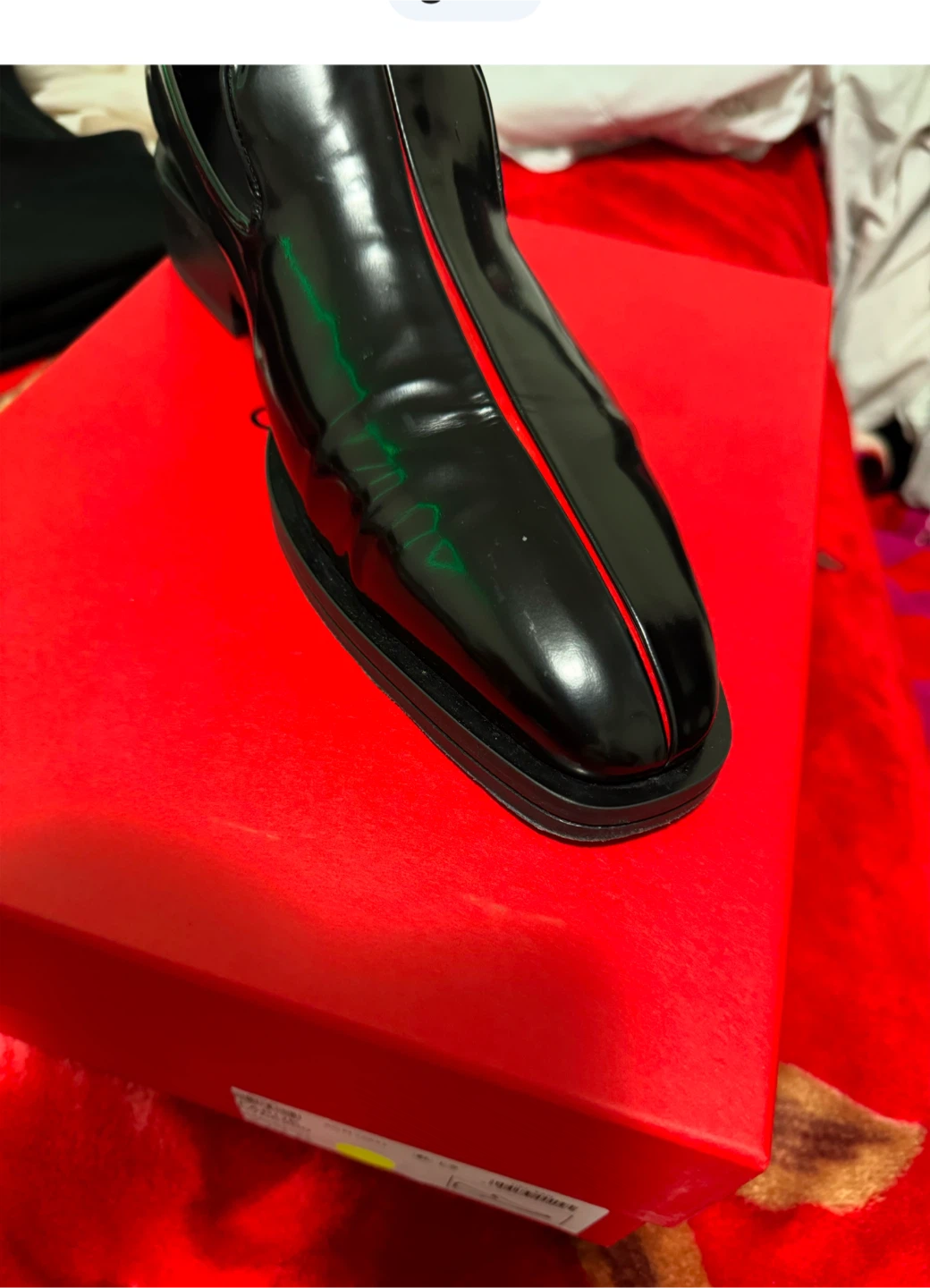 Ferragamo Black Patent Leather Loafers