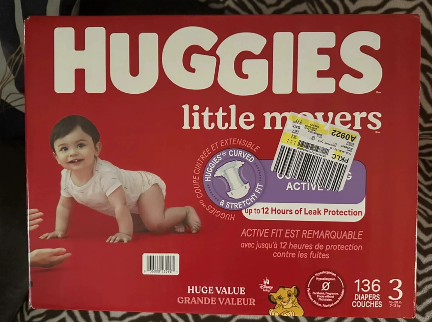Huggies Little Movers Diapers - Size 3 (136 Count)