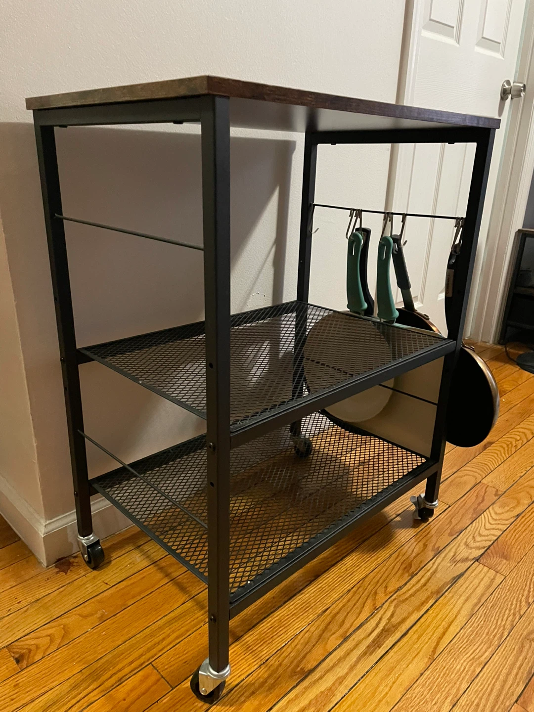 Kitchen Microwave Rack - Rustic Brown