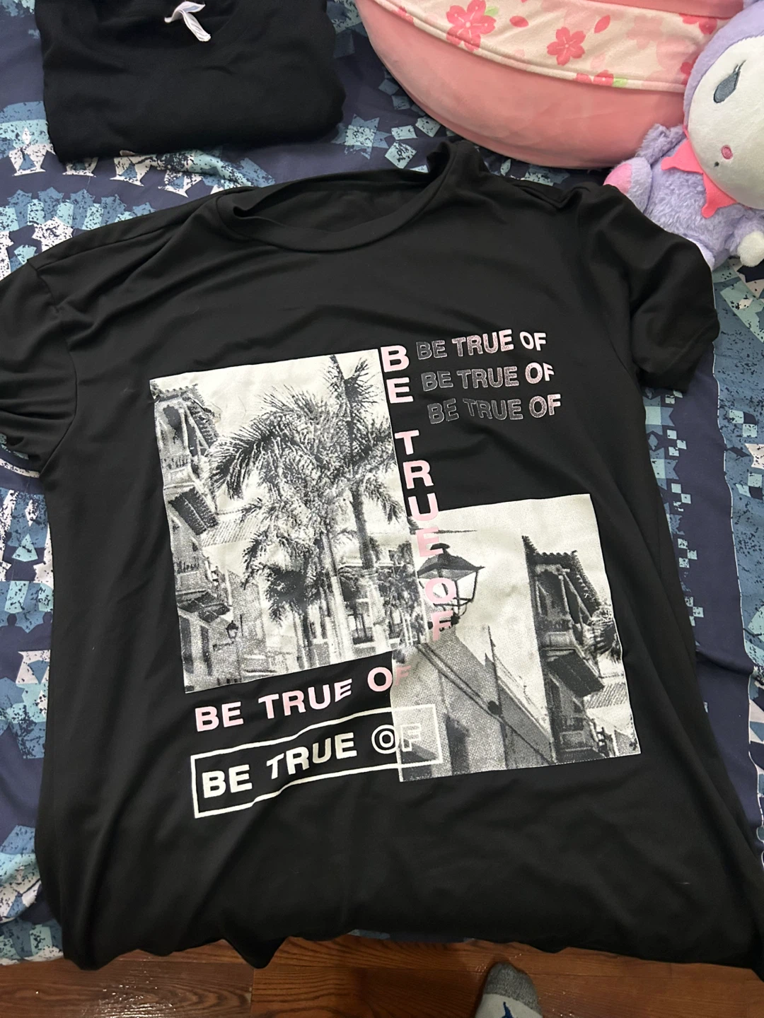 Black Graphic T-Shirt - love