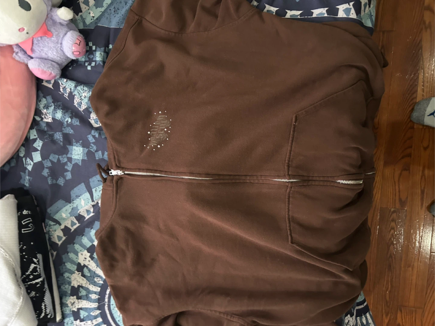 Brown Zip-Up Hoodie