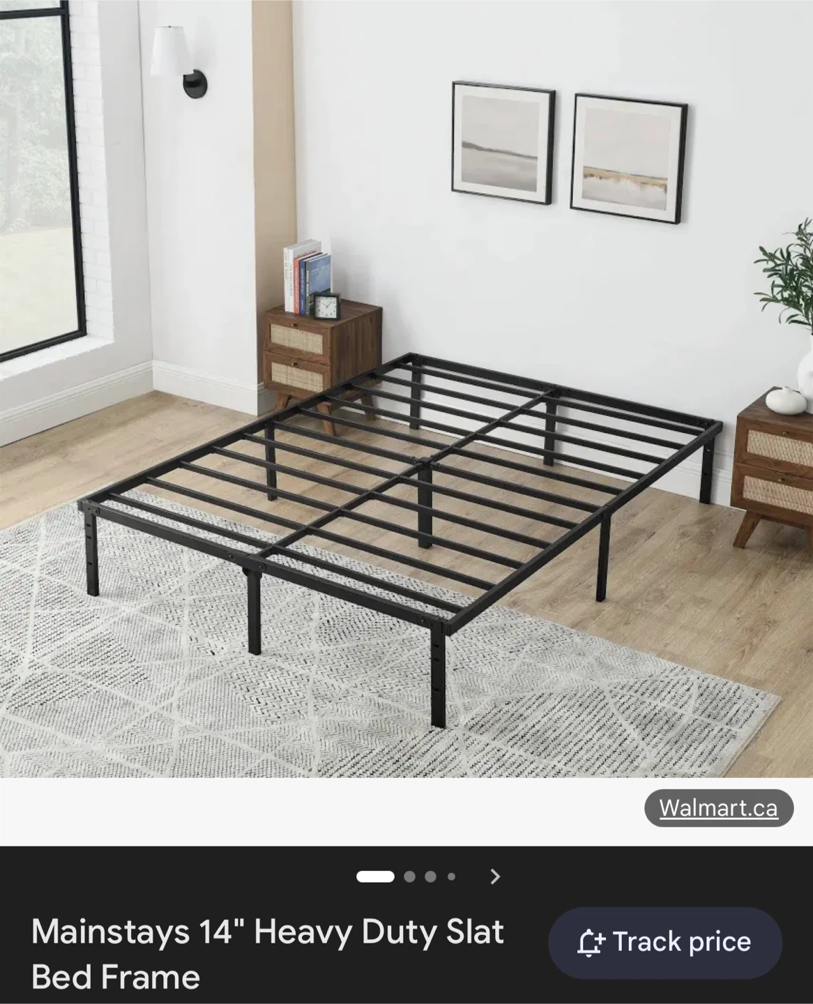 Mainstays 14" Heavy Duty Slat Bed Frame