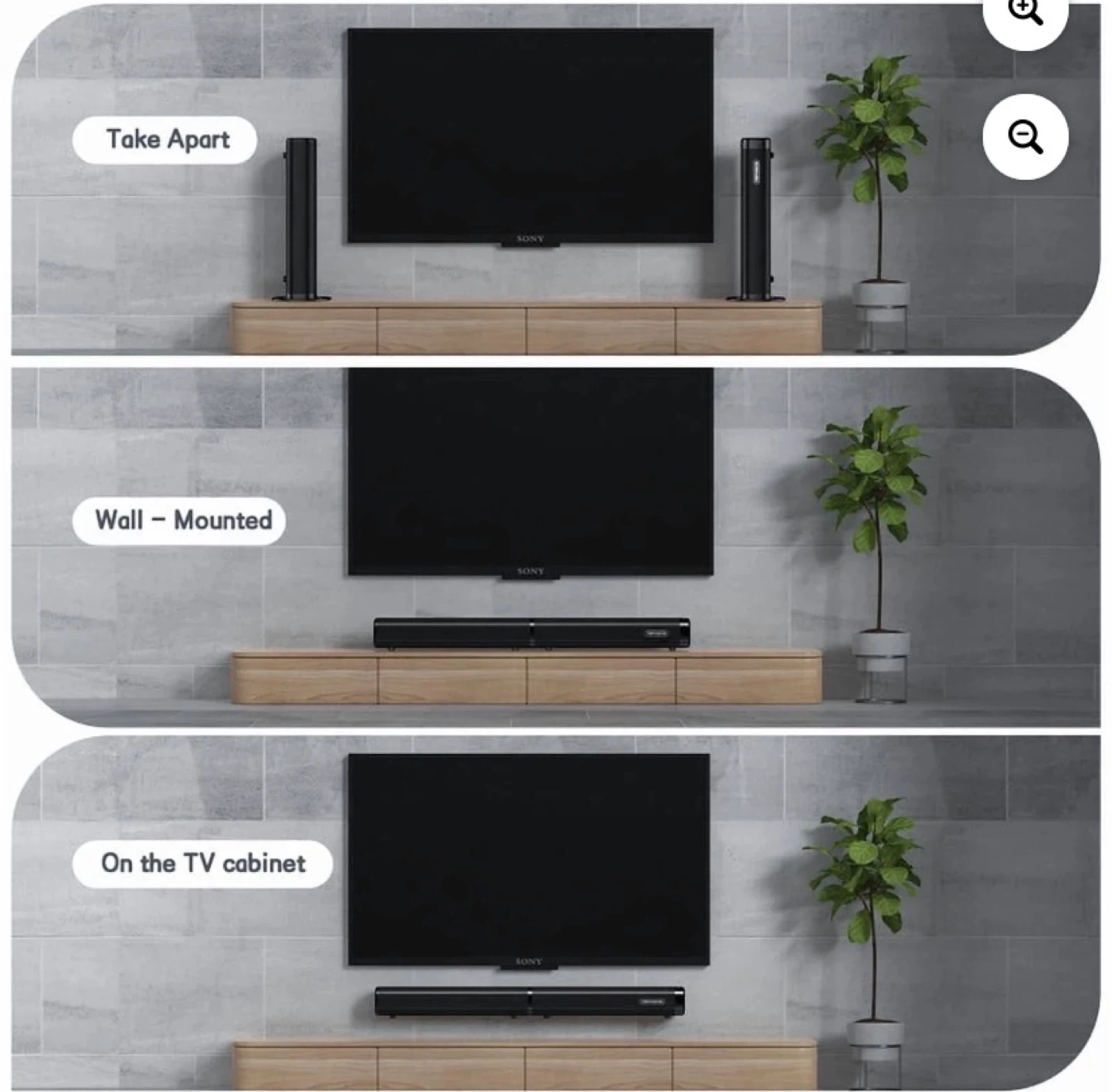 TOPVISION Detachable 2.2 Channel Soundbar - Like New - photo 4