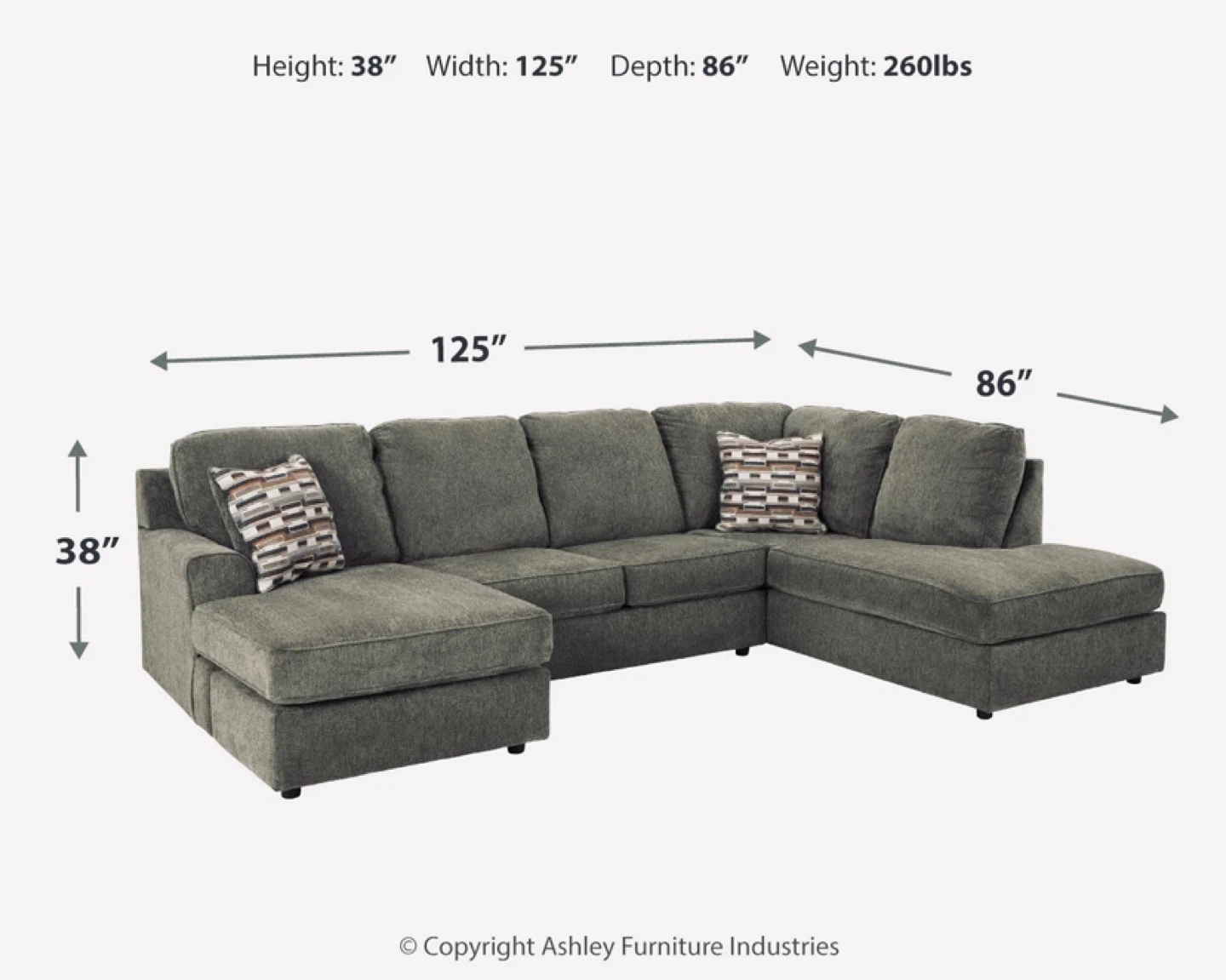 Ashley Furniture U-Shaped Sectional Couch - photo 3