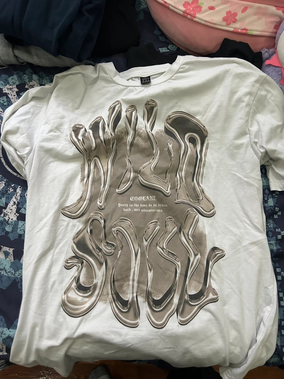 SHEIN White Graphic T-Shirt