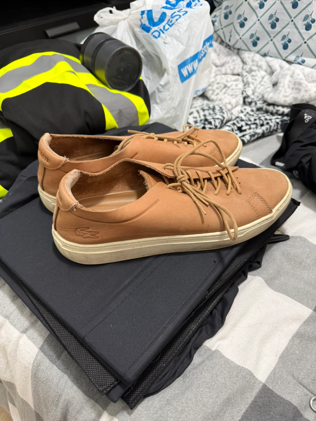 Lacoste Leather Sneakers, Size 10.5 US