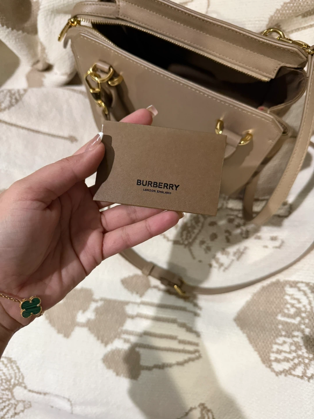Burberry Mini Banner Beige Leather Bag - photo 4