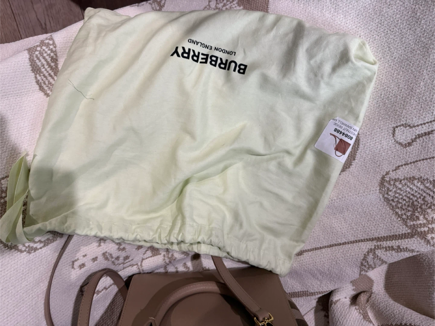 Burberry Mini Banner Beige Leather Bag - photo 5