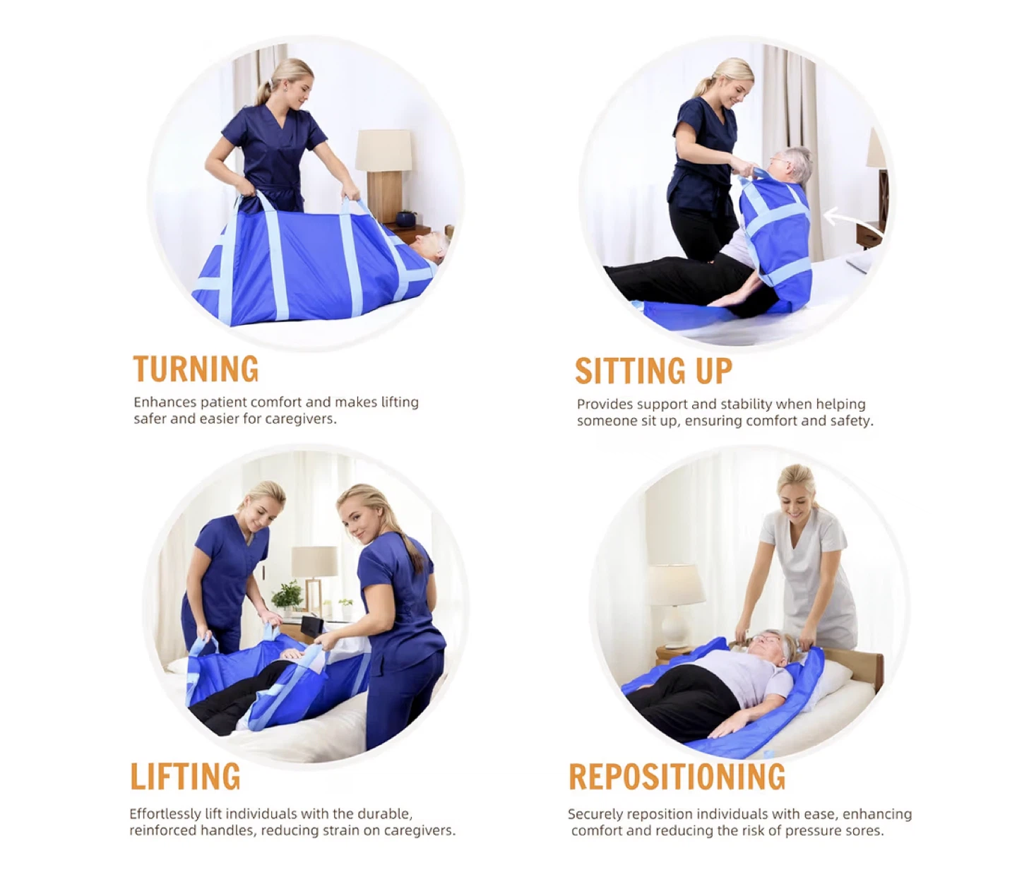 NurtureCare 3-Layer Patient Transfer Sheet, 48x40" - photo 4