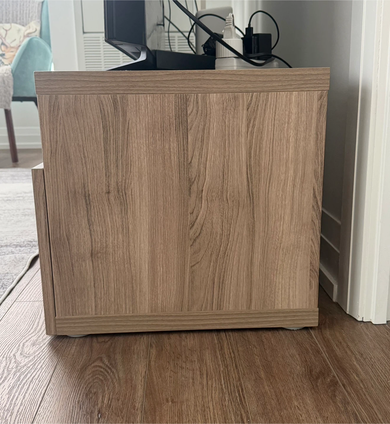 Wooden IKEA TV Stand with Storage - photo 4