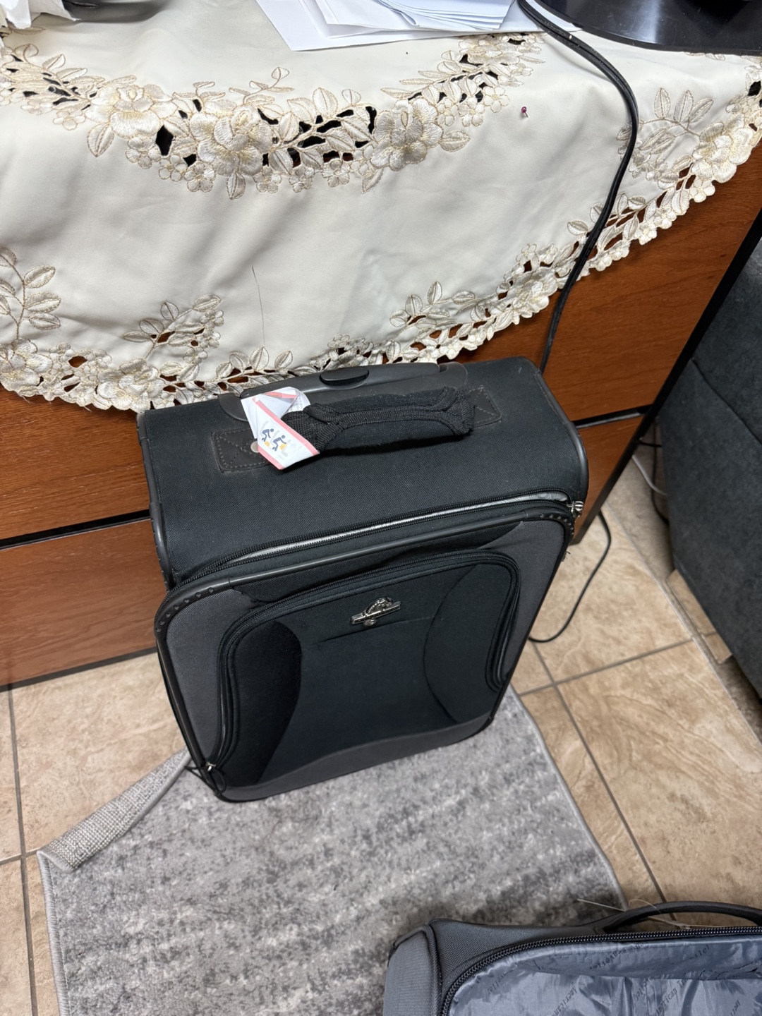 Black Wheeled Carry-On Suitcase - photo 3