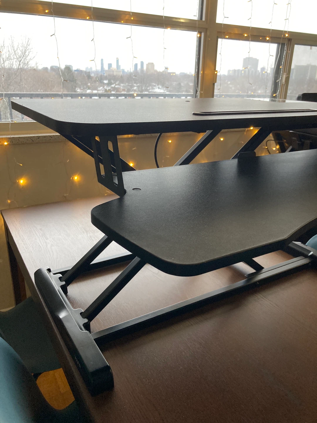 VIVO Black Height Adjustable 32 inch Standing Desk Converter - photo 2