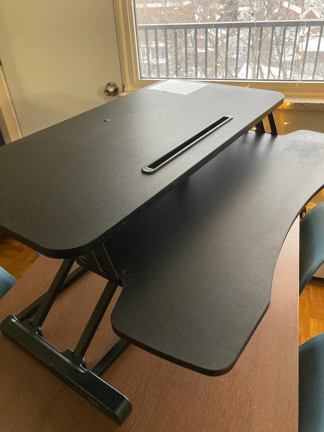 VIVO Black Height Adjustable 32 inch Standing Desk Converter - photo 5