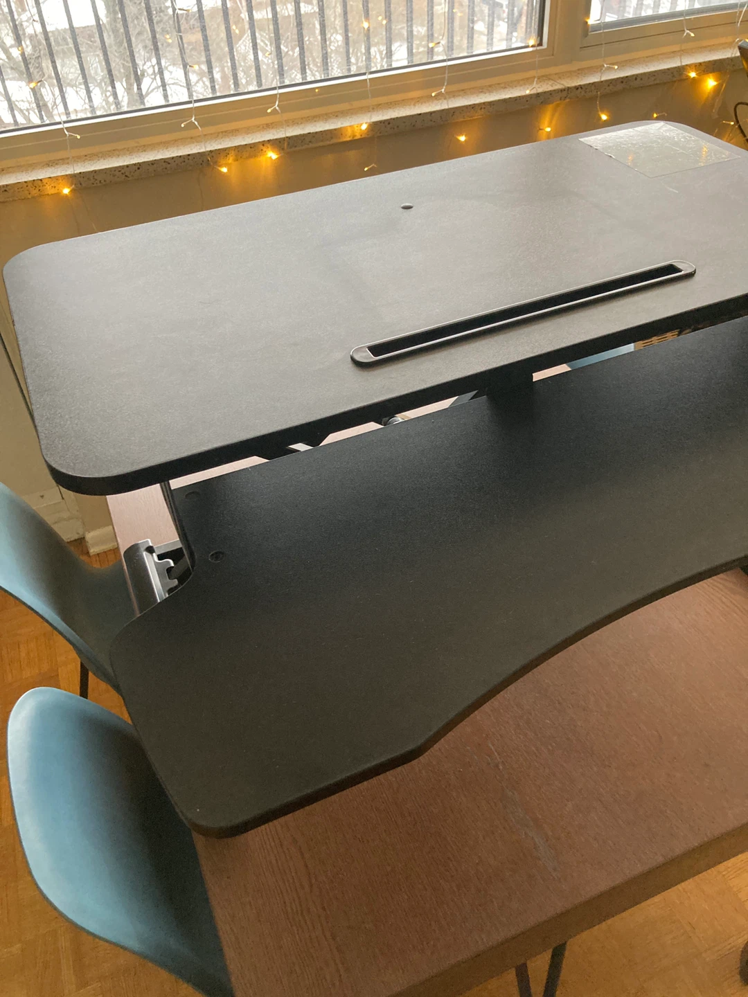VIVO Black Height Adjustable 32 inch Standing Desk Converter - photo 3