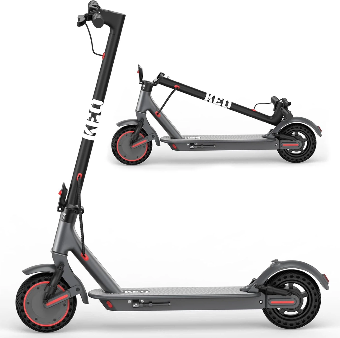 KEQ Electric Scooter - Dual Suspension, 22 Mph Max Speed
