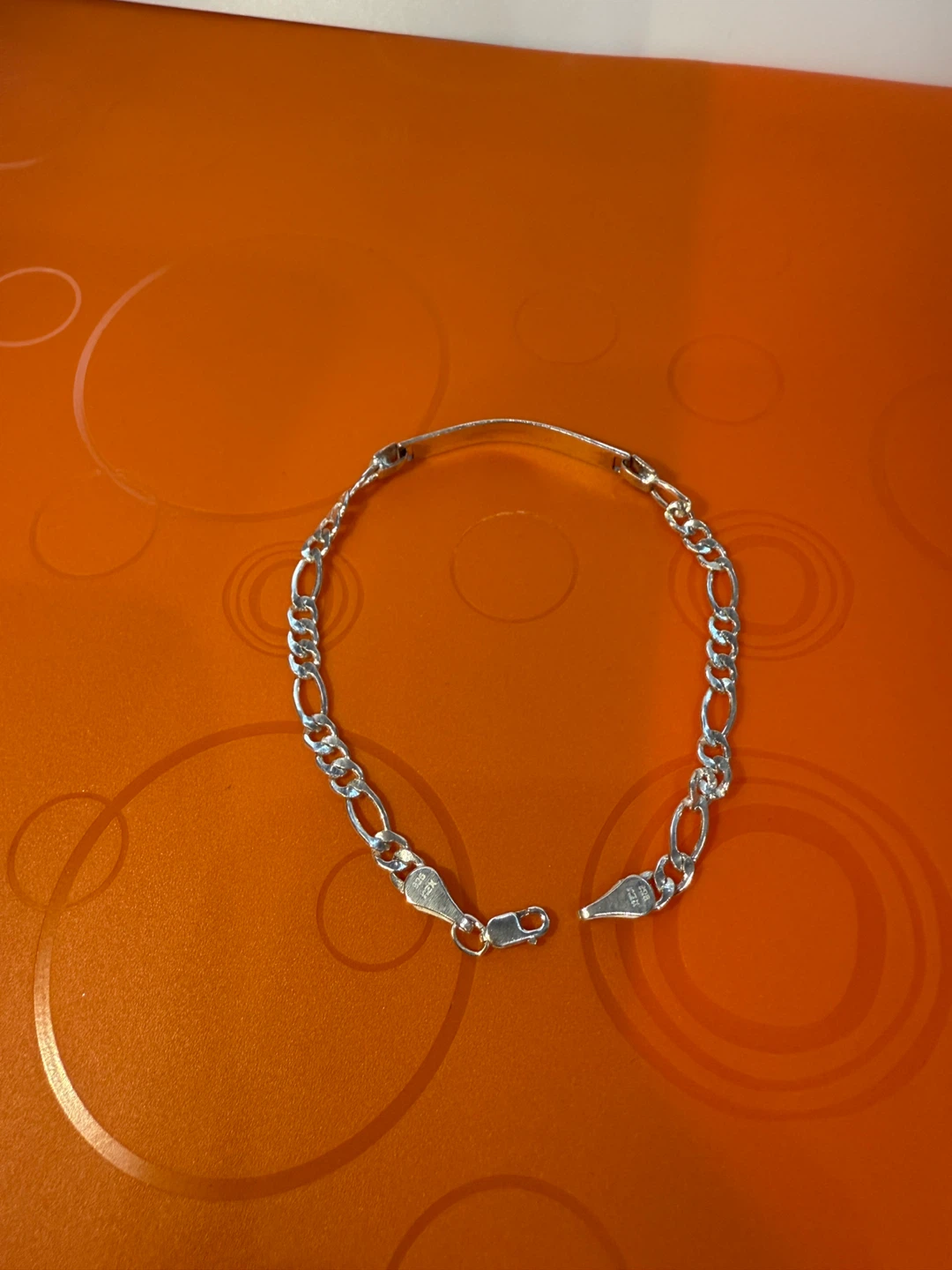 Silver Figaro ID Bracelet - photo 5