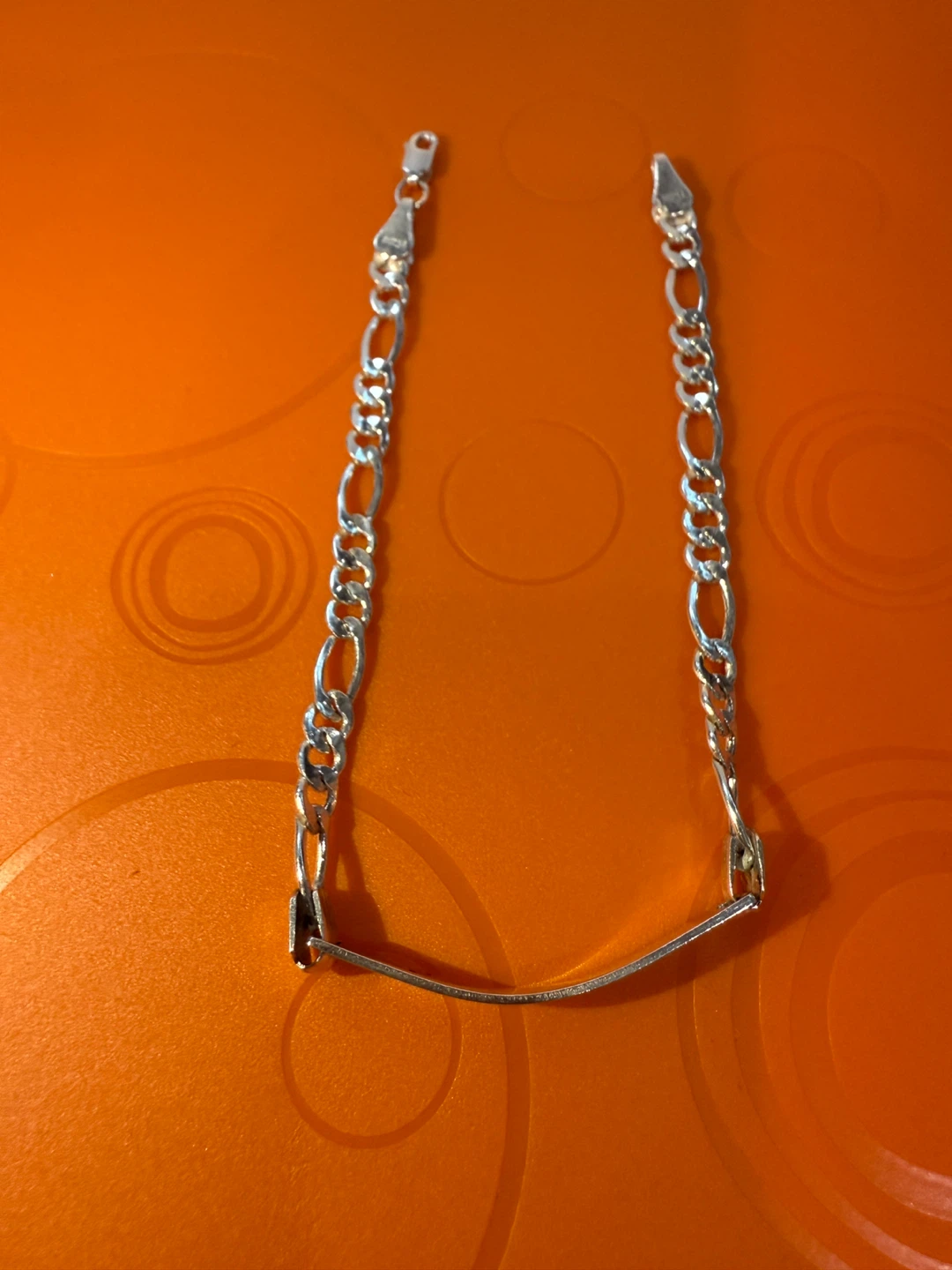 Silver Figaro ID Bracelet - photo 3