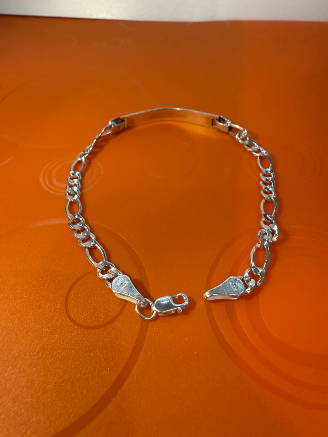 Silver Figaro ID Bracelet - photo 4