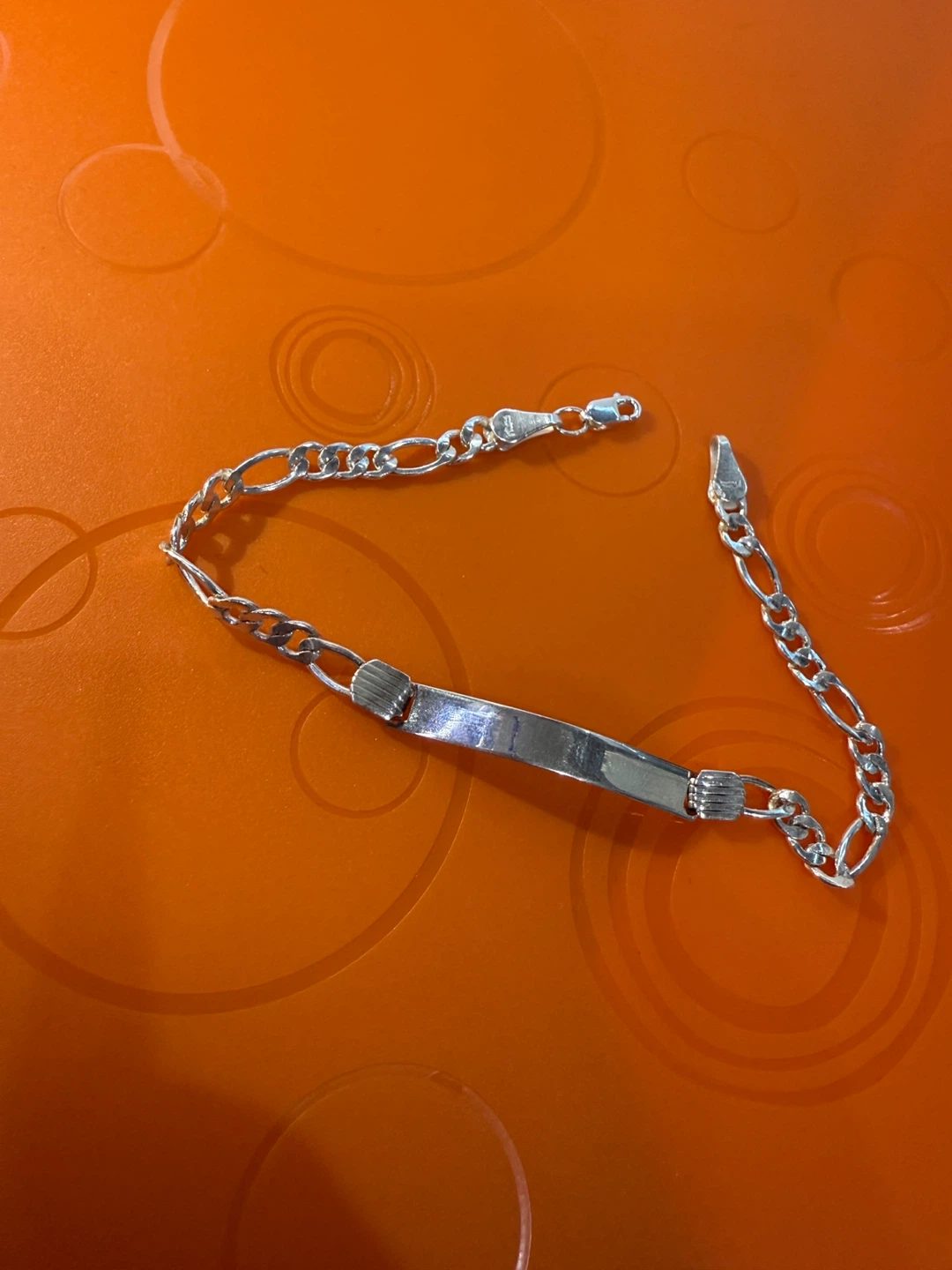 Silver Figaro ID Bracelet