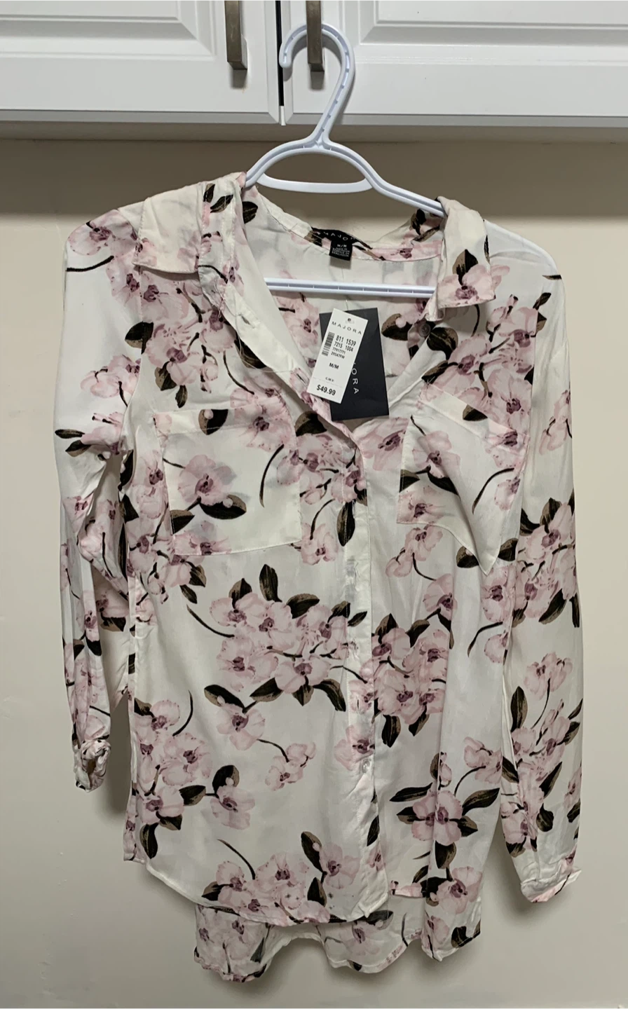Majora Floral Button-Up Shirt - Size M - photo 2