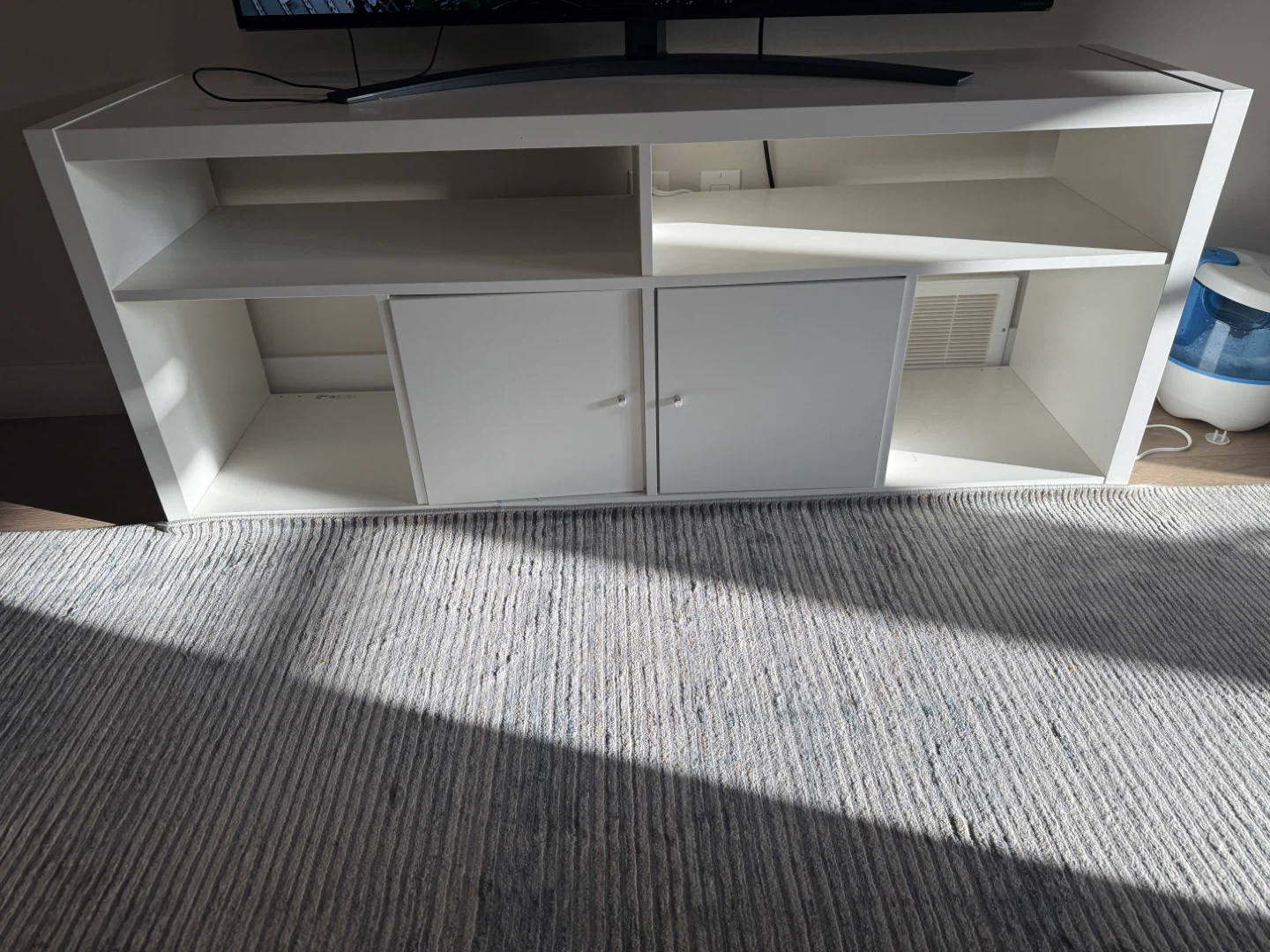 IKEA White TV Stand with Storage