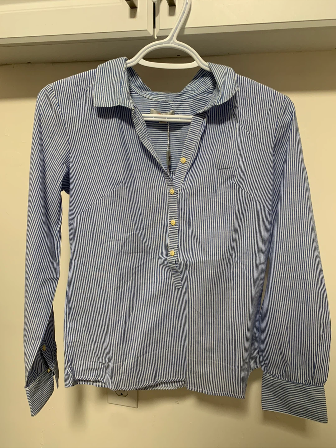 Striped Long Sleeve Shirt cotton- Small