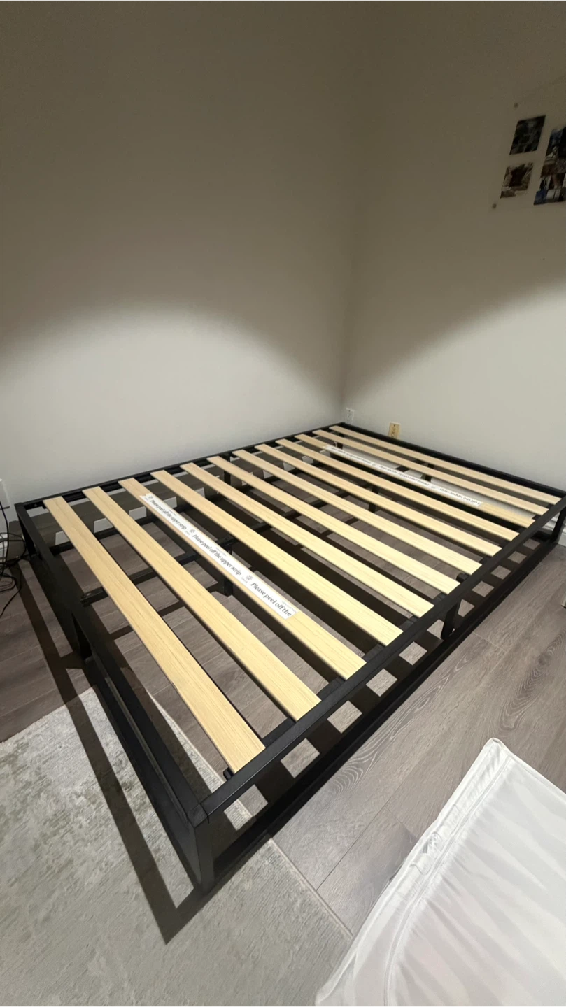 Black Metal Bed Frame - Double/Full Size