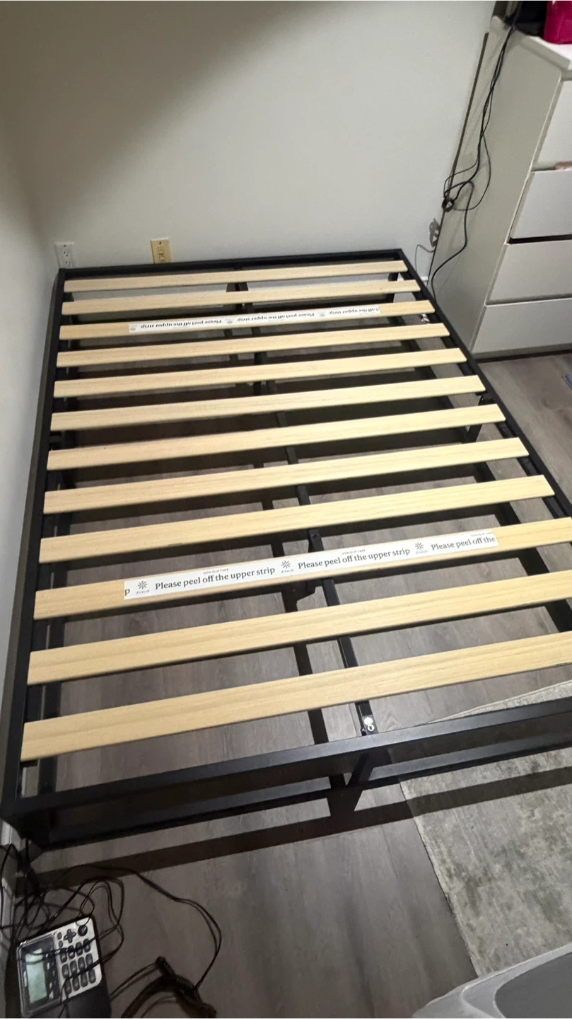 Black Metal Bed Frame - Double/Full Size - photo 2