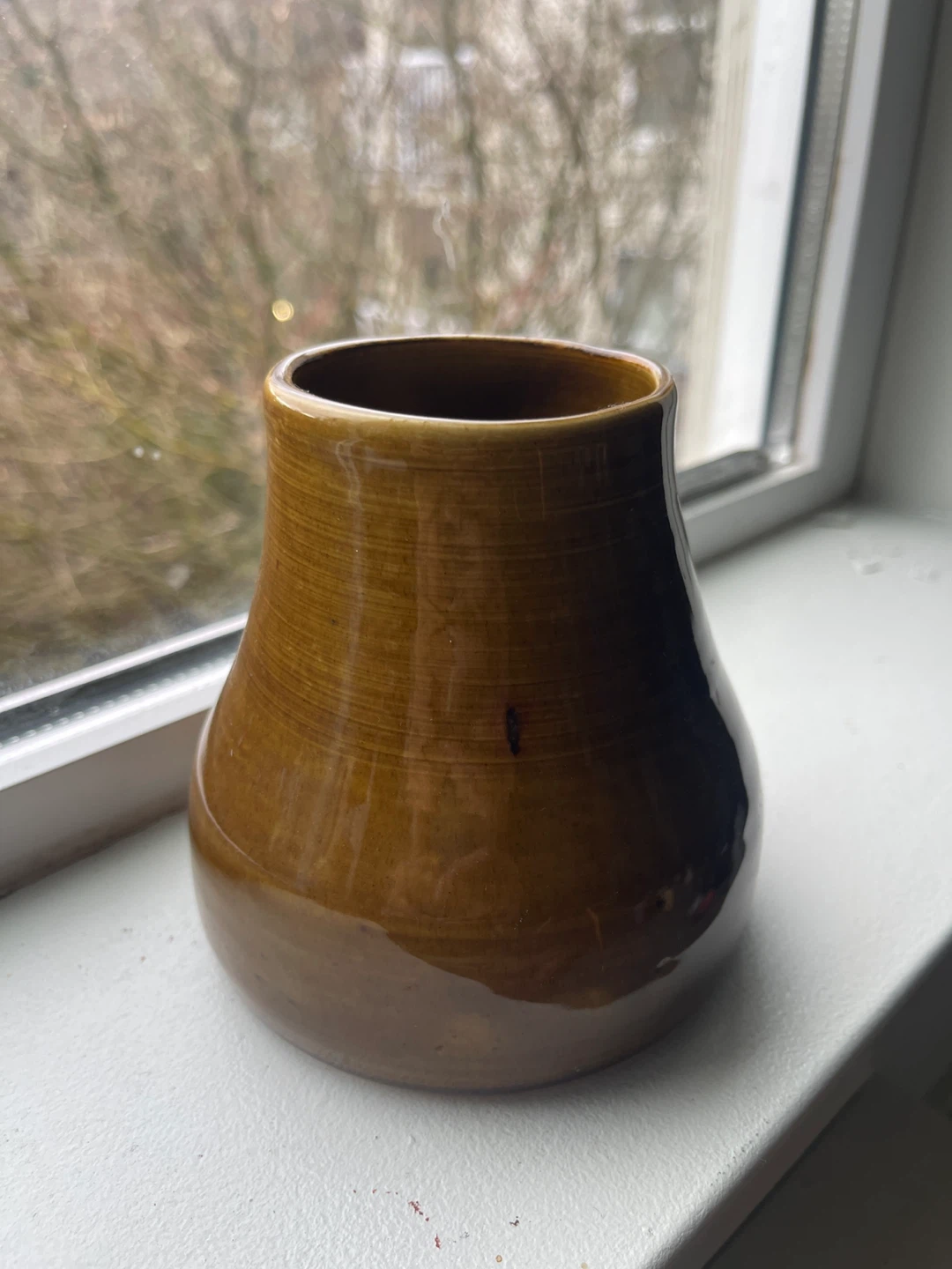 Honey mustard Ceramic Vase